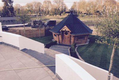 Angled octagonal shed