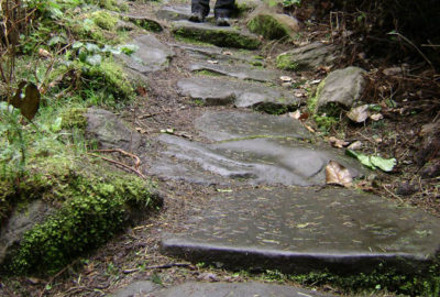 worn rock path